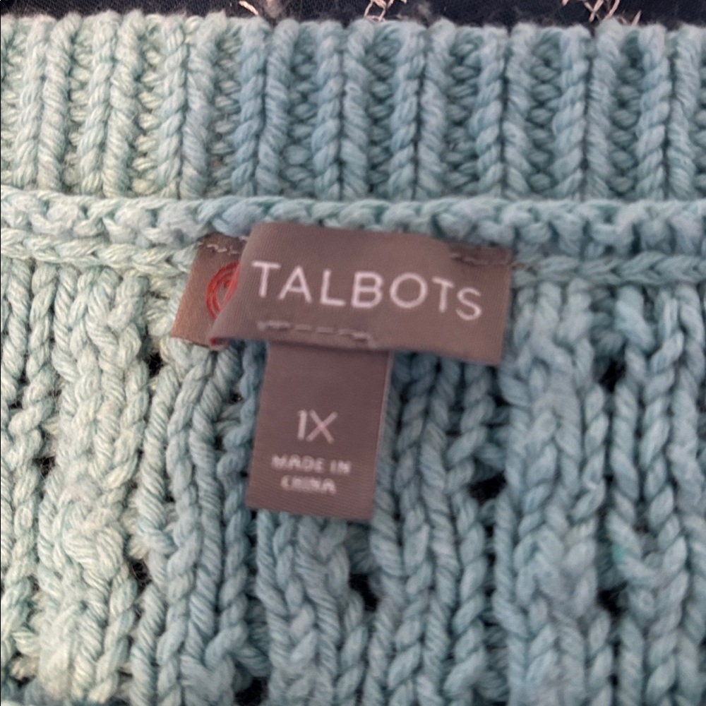 Talbots Textured Knit Sweater in Light Blue - Picture 3 of 3